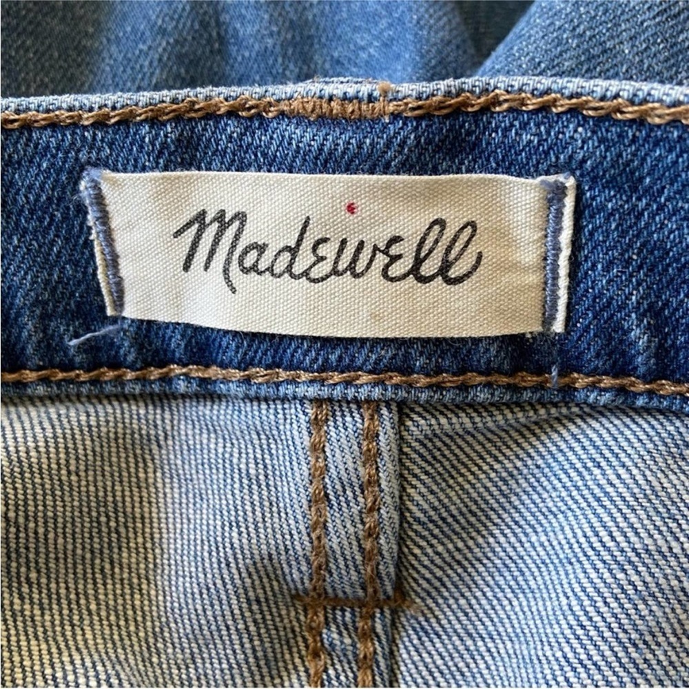 Madewell Women's Slim Demi-Boot Jeans Size 32 NWT Blue Flare High Rise $128 NWT - Picture 12 of 14